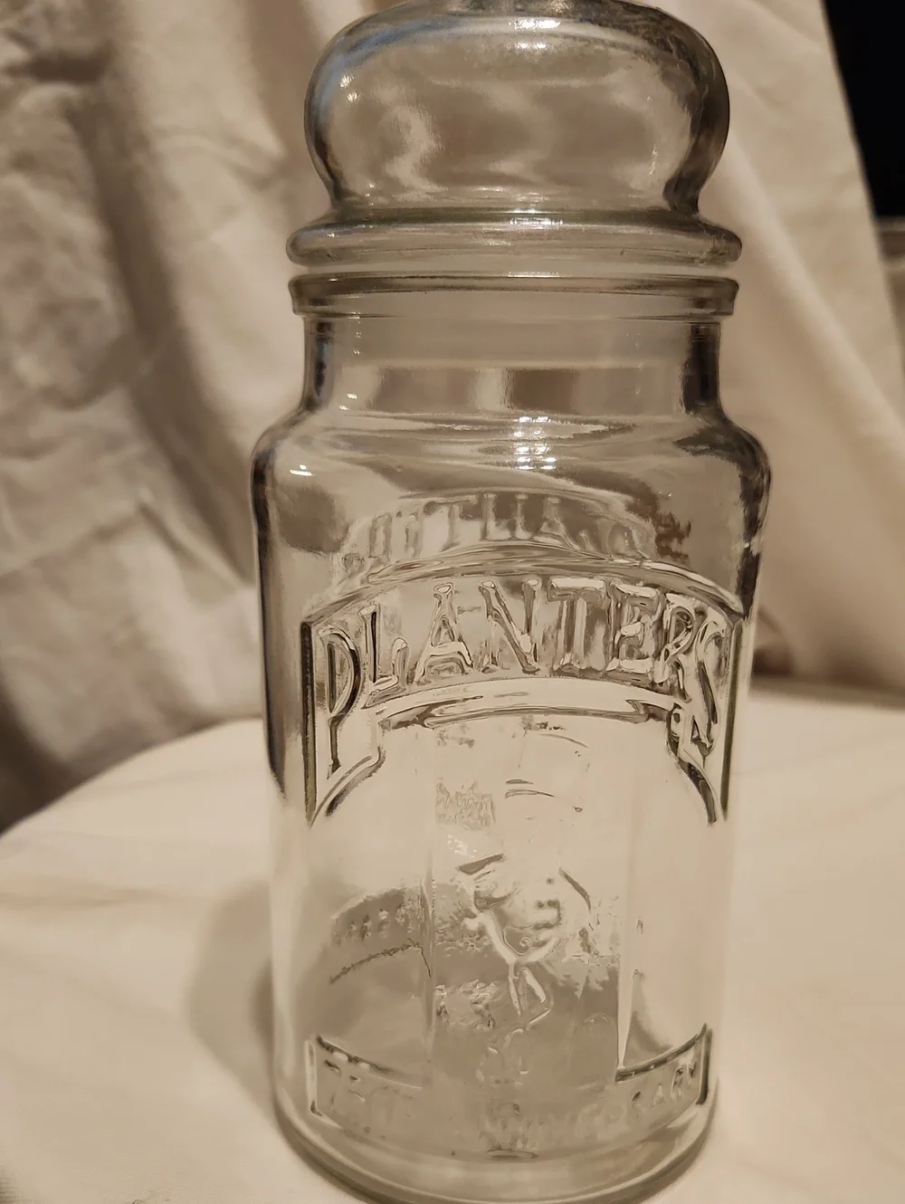 Planters 75th Anniversary Glass Canister-1981